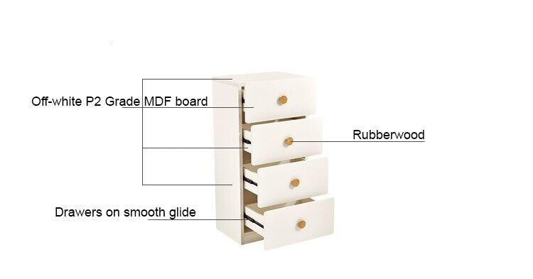 Lucas Kids White Drawer Chest-1