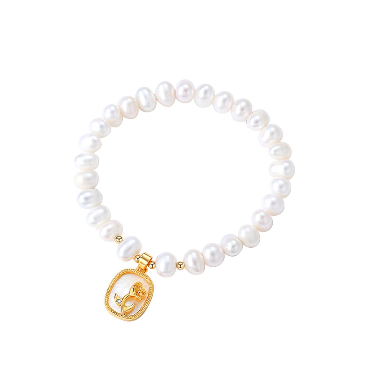 Lumier Rose Pearl Gold Bracelet-0