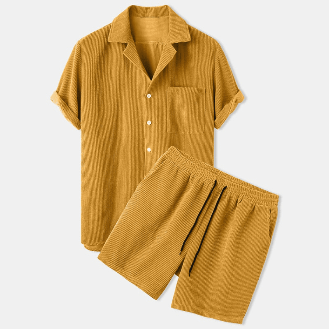 Shorts och Skjorta Herr – Stilrent 2-Delat Sommarset