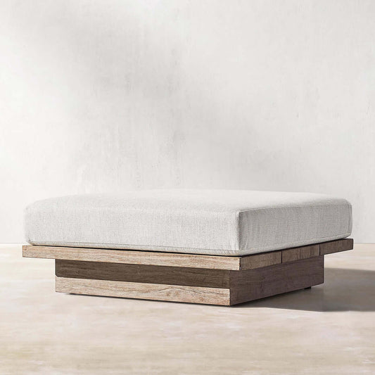 Menorca Island Teak Mocha Ottoman-1