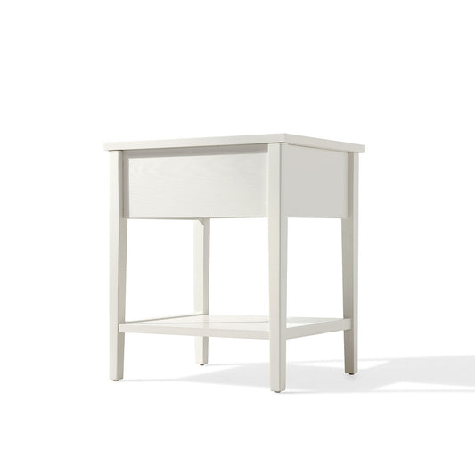 Minimalist Cream Storage Bedside Table-1