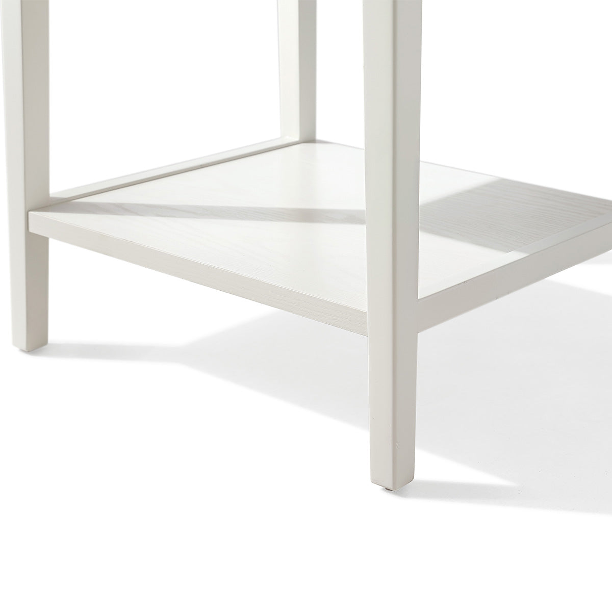 Minimalist Cream Storage Bedside Table-2