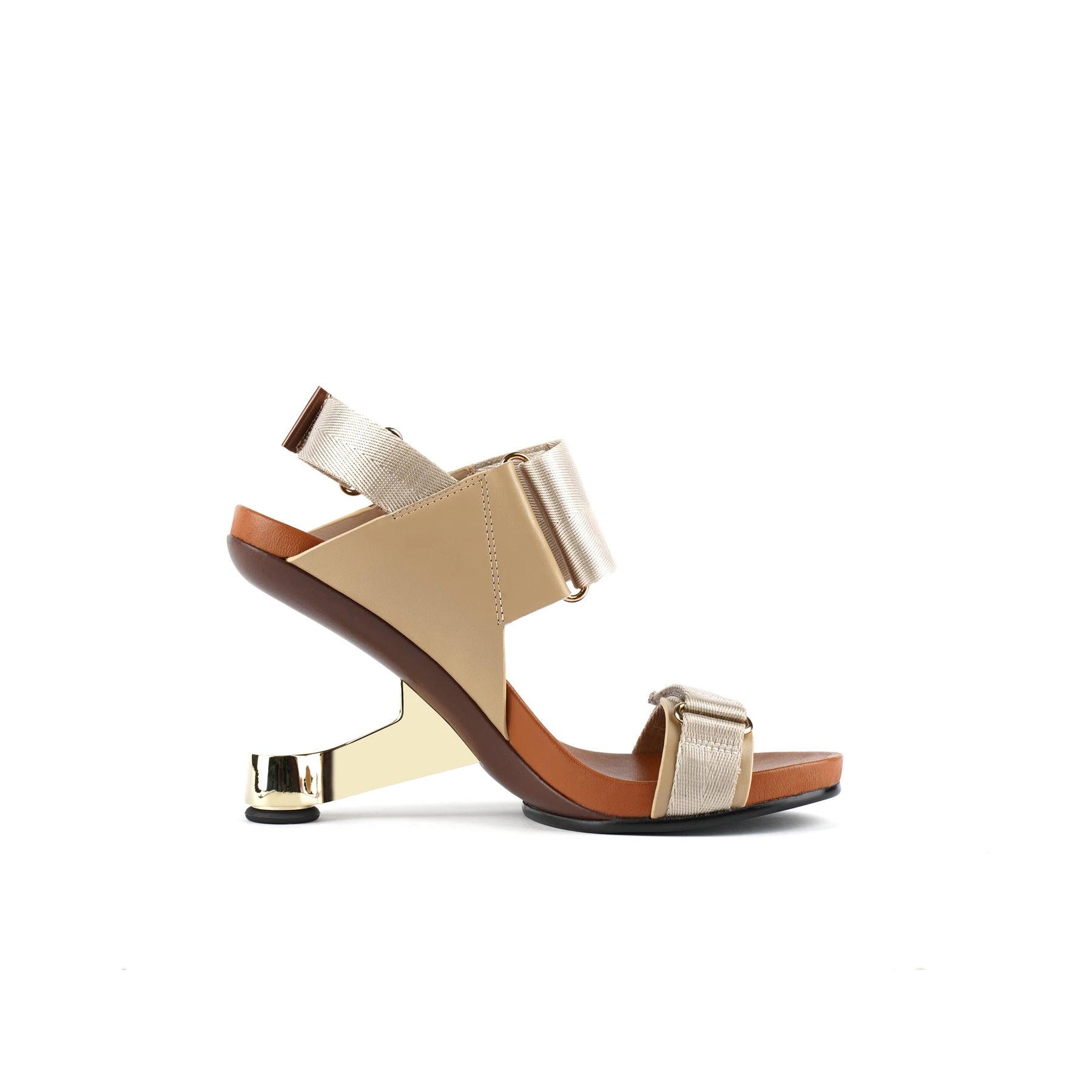 Futuristic Multi-Strap Heel-Less Sandals-2
