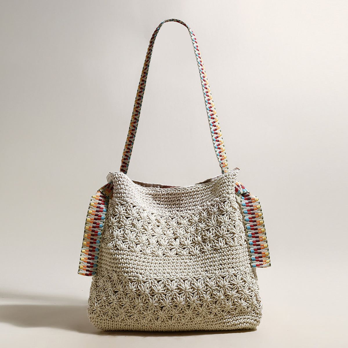 Lightweight Natural Straw Woven Tote Bag-1