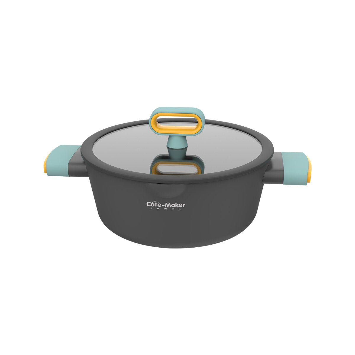 Nordic Starry Stone 24cm Black Non-stick Soup Pot - Minimalist Elegance for Your Kitchen-0