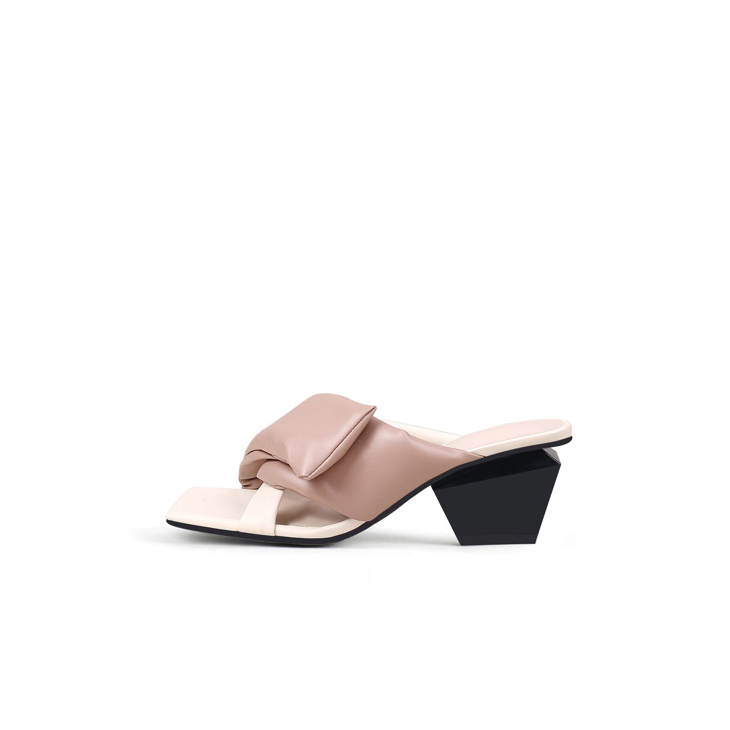Padded Wrap Open Toe Mules-5