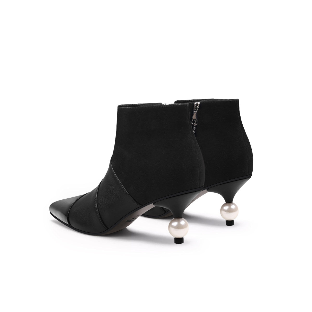 Pearl Kitten Heel Boots-4