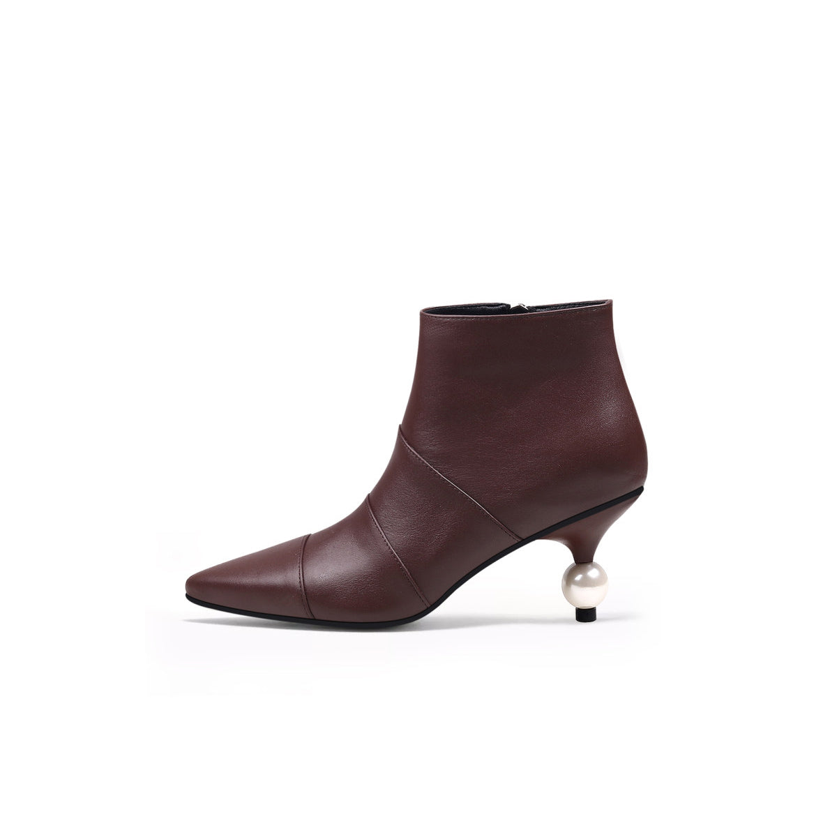 Pearl Kitten Heel Boots-5