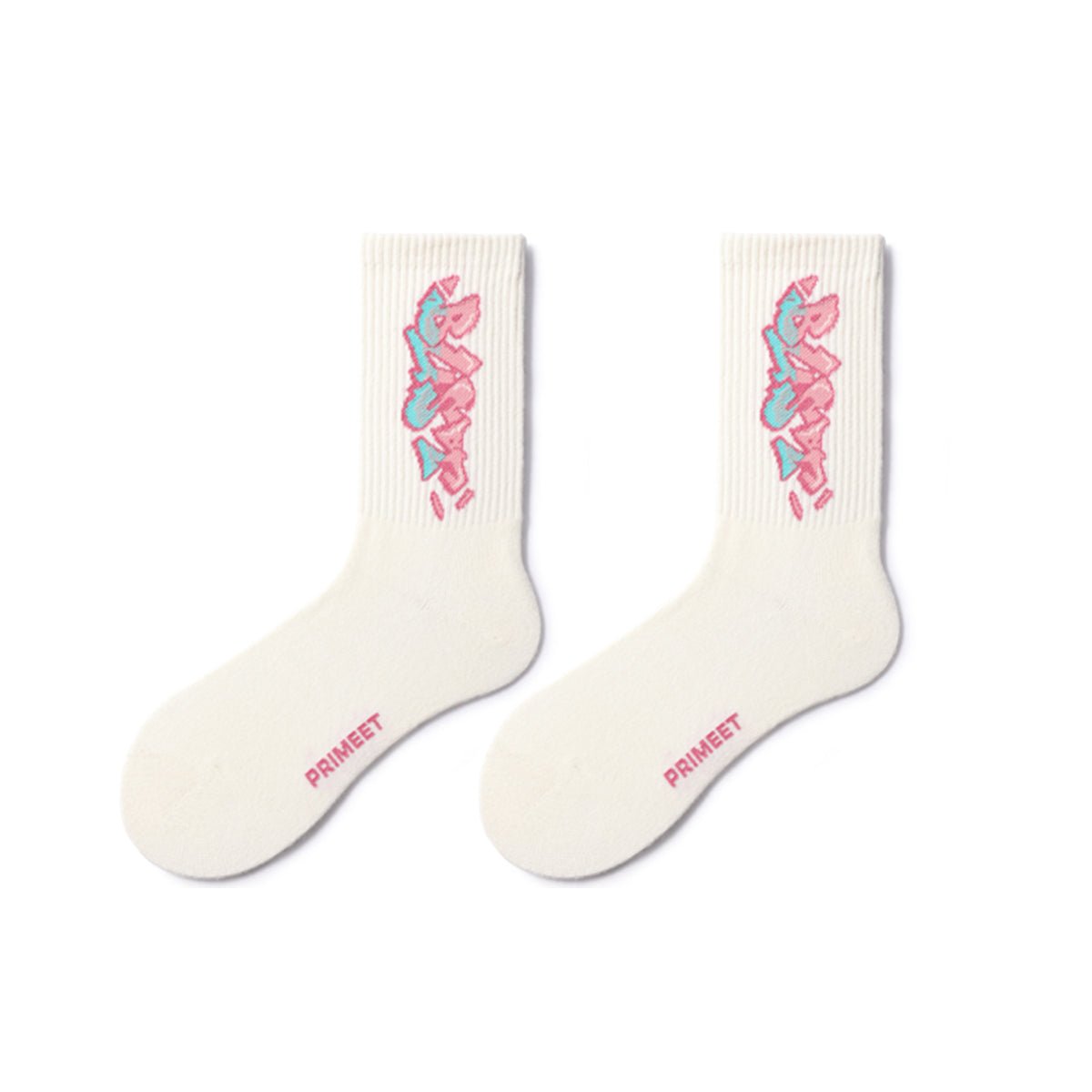Pink Crush All-season Unisex 5pcs Crew Socks Set-2