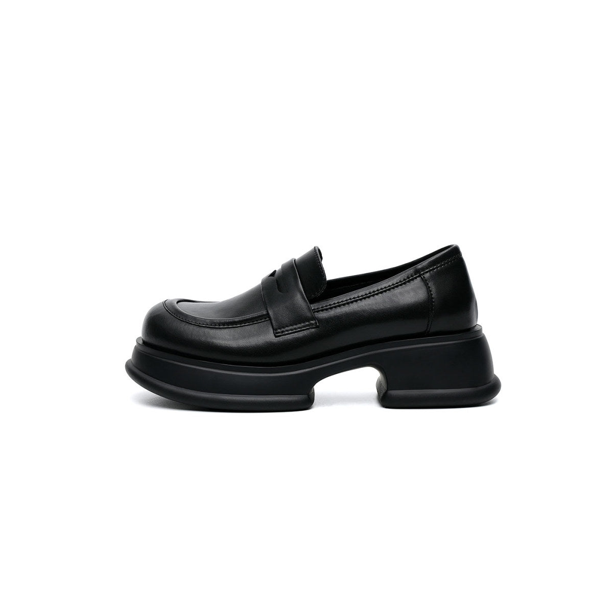 Platform Heeled Loafers-0