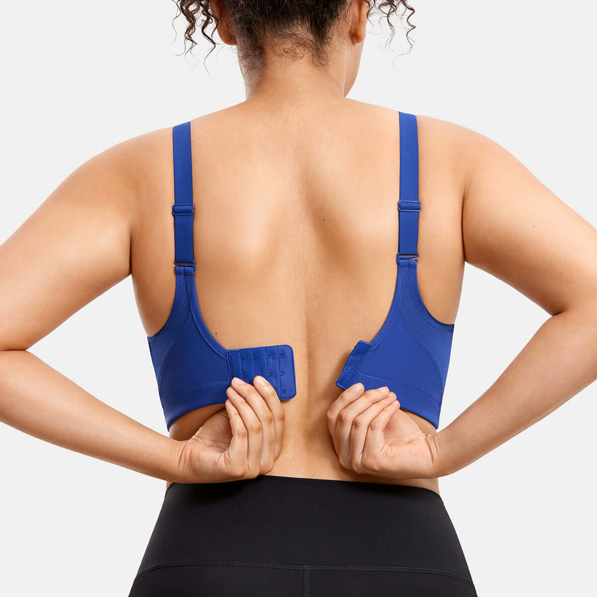 Plus Size High Support Full Coverage Padded Sapphire Wireless Bra-2