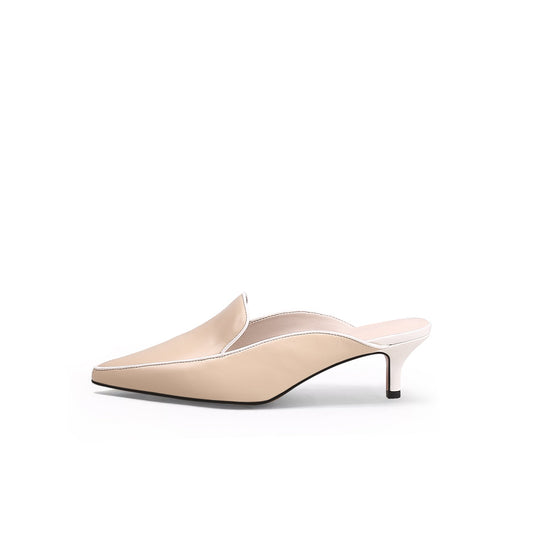 Pointed Toe Kitten Mules-0