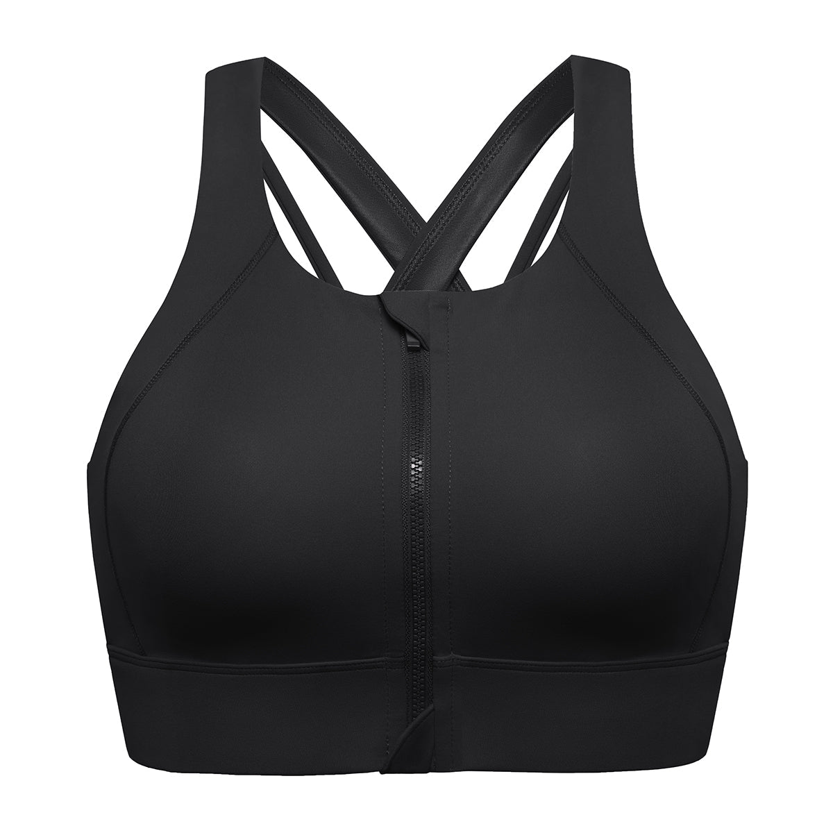 Power On Zip Front Racerback High Impact Sports Bra-3