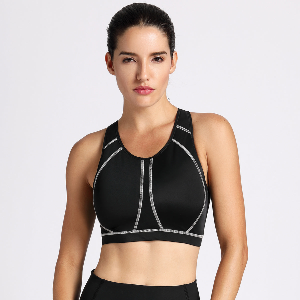 Racerback Wireless Full Coverage Sports Bra-0