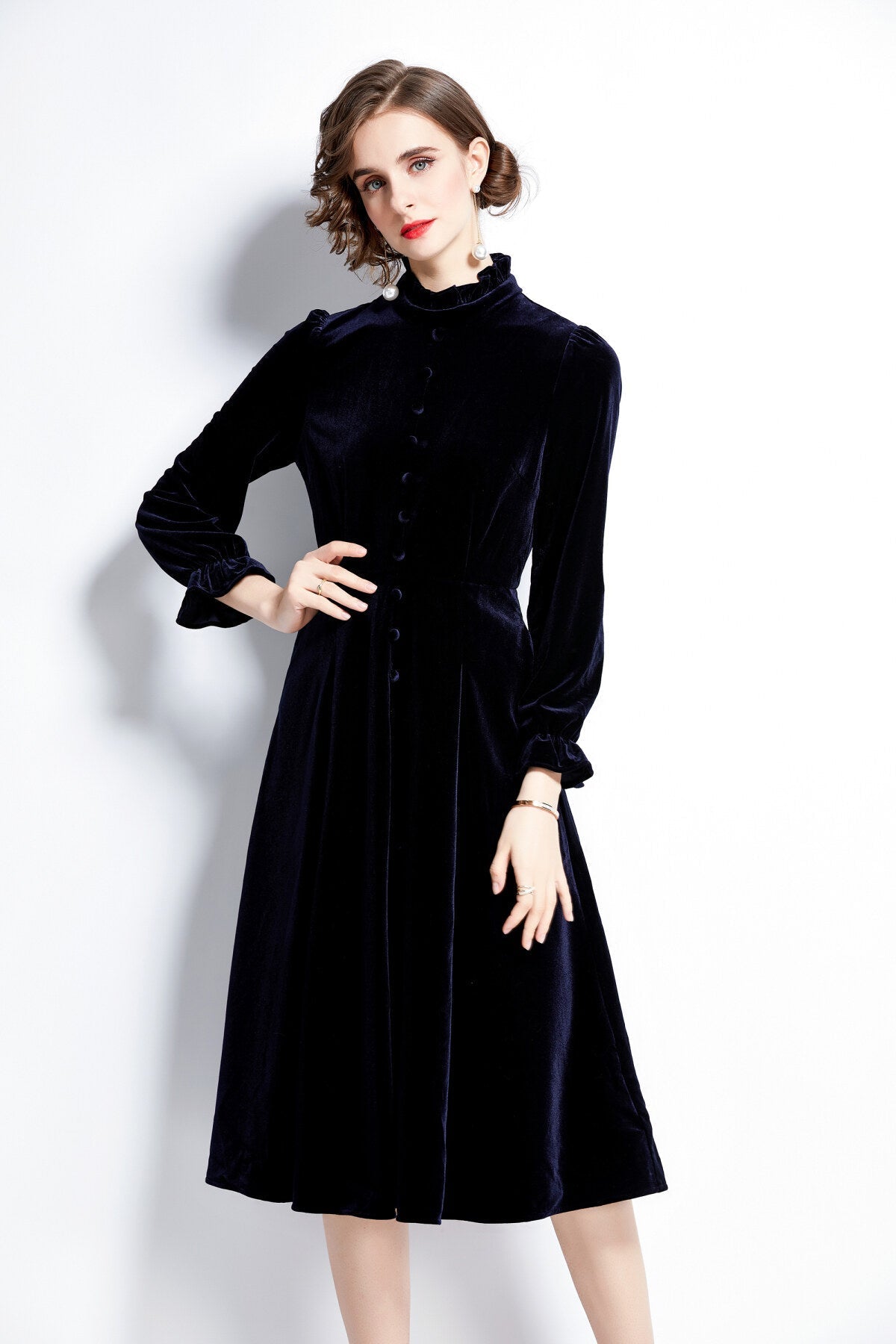 Royal Palace Velvet Dress-1