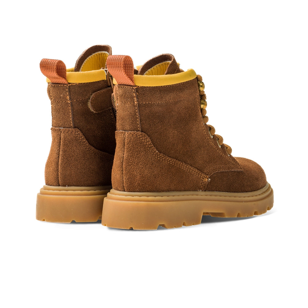 Side Zip Kids Suede Trucker Boots-3