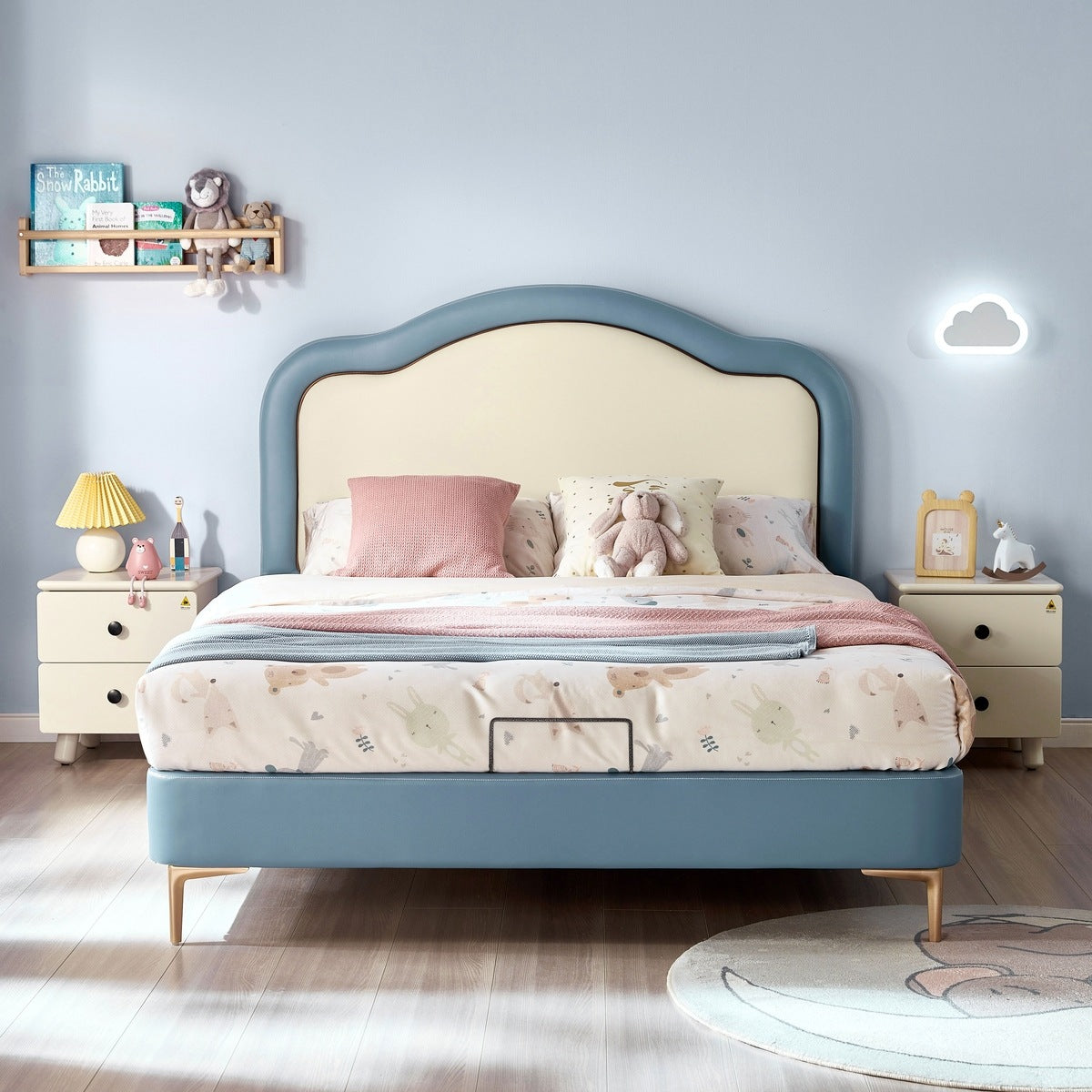 Soft-Padded Cloud Bed with Mattress-0