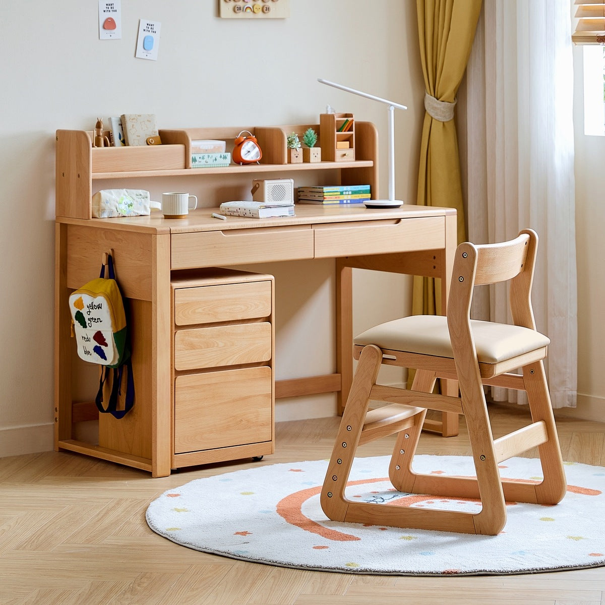 Solid Wood Adjustable Kids Chair-4