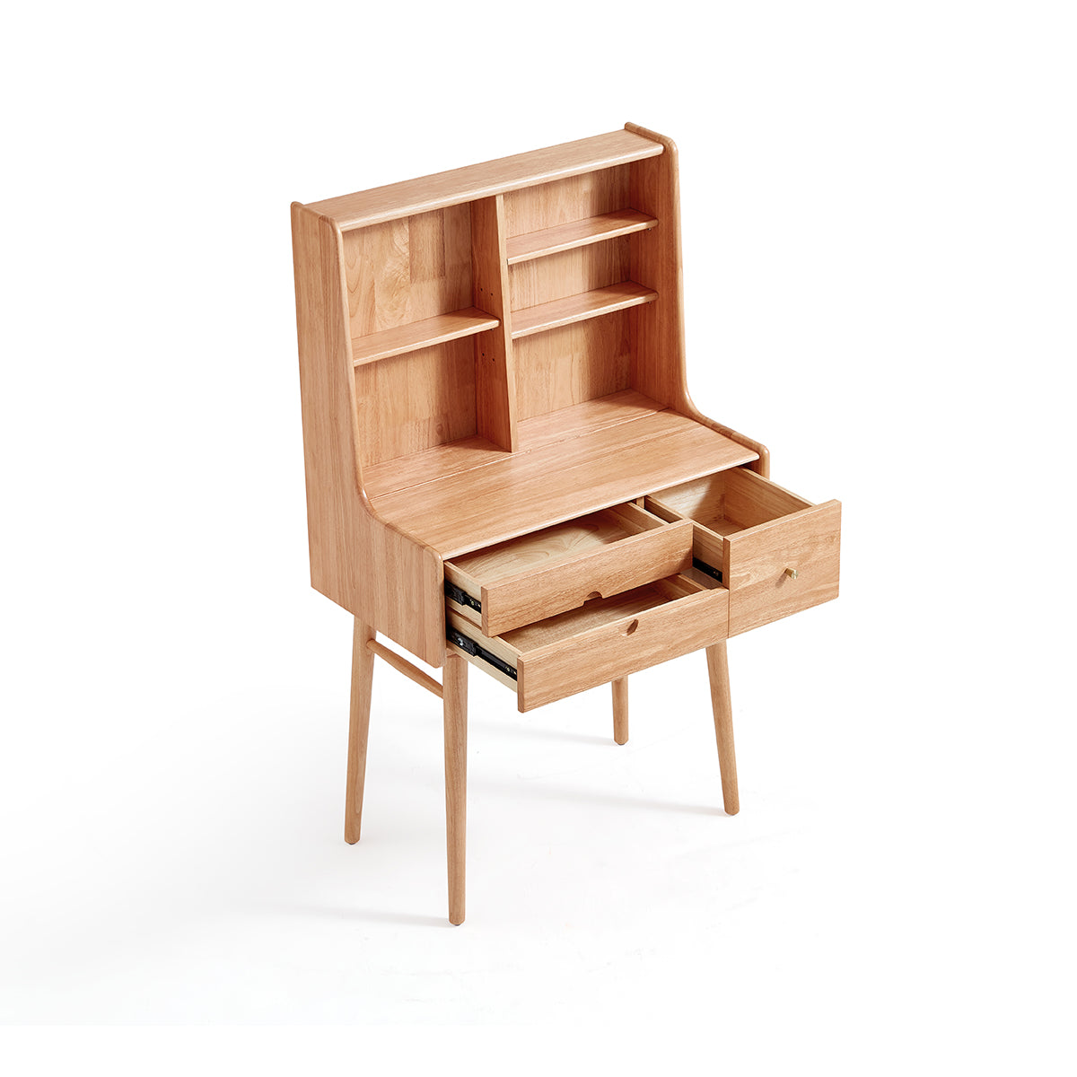 Solid Wood Dressing Table with White Stool Set-1