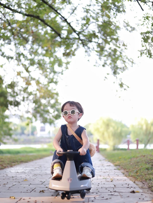 Super Racing 2-4Yrs Charcoal Swing Car With Music-1