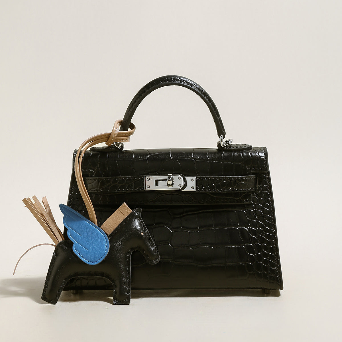 Swift Textured Leather Structured Top Handle Bag-0