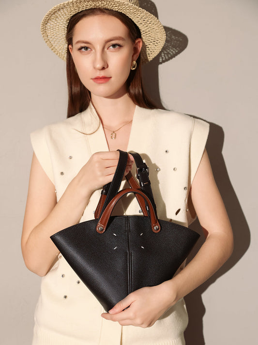 Taormina Trapezoid Top Handle Bag-1