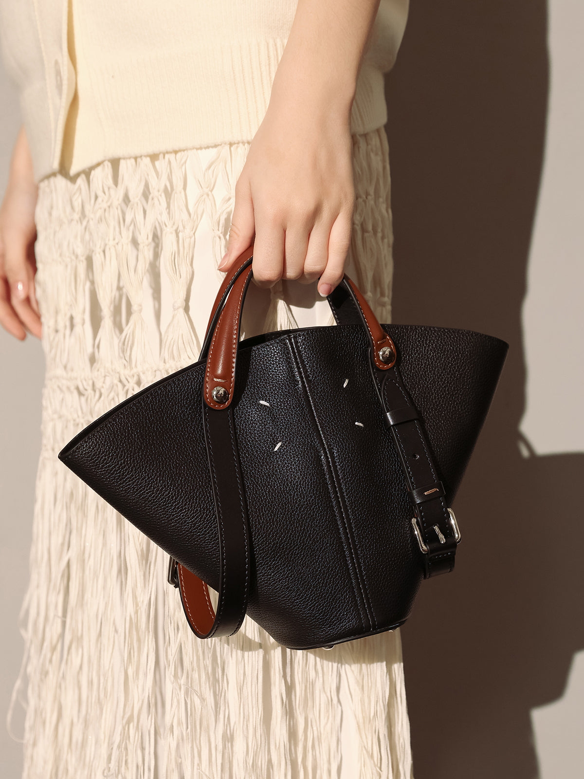 Taormina Trapezoid Top Handle Bag-2