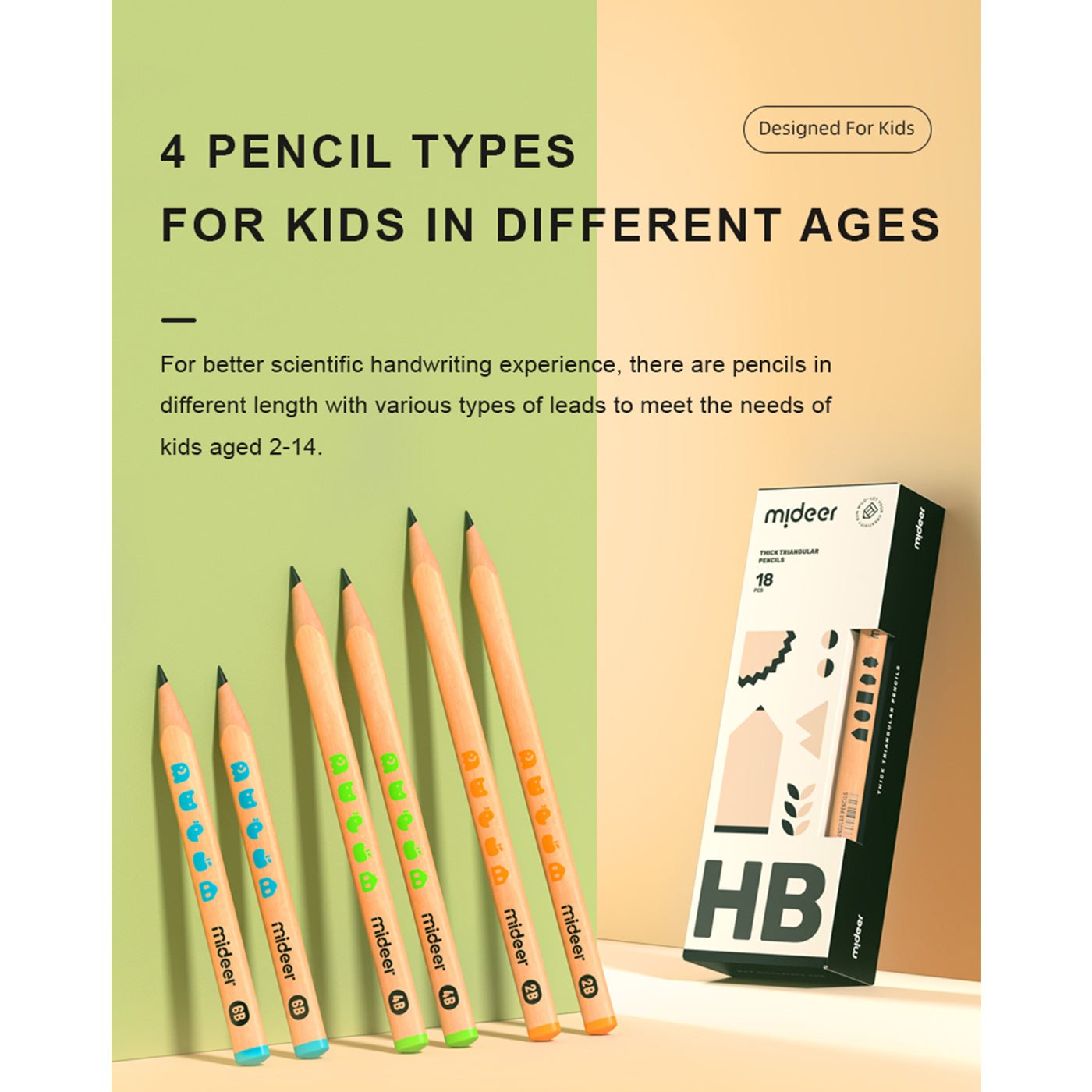 Thick Triangular Pencils - HB 30pcs-2