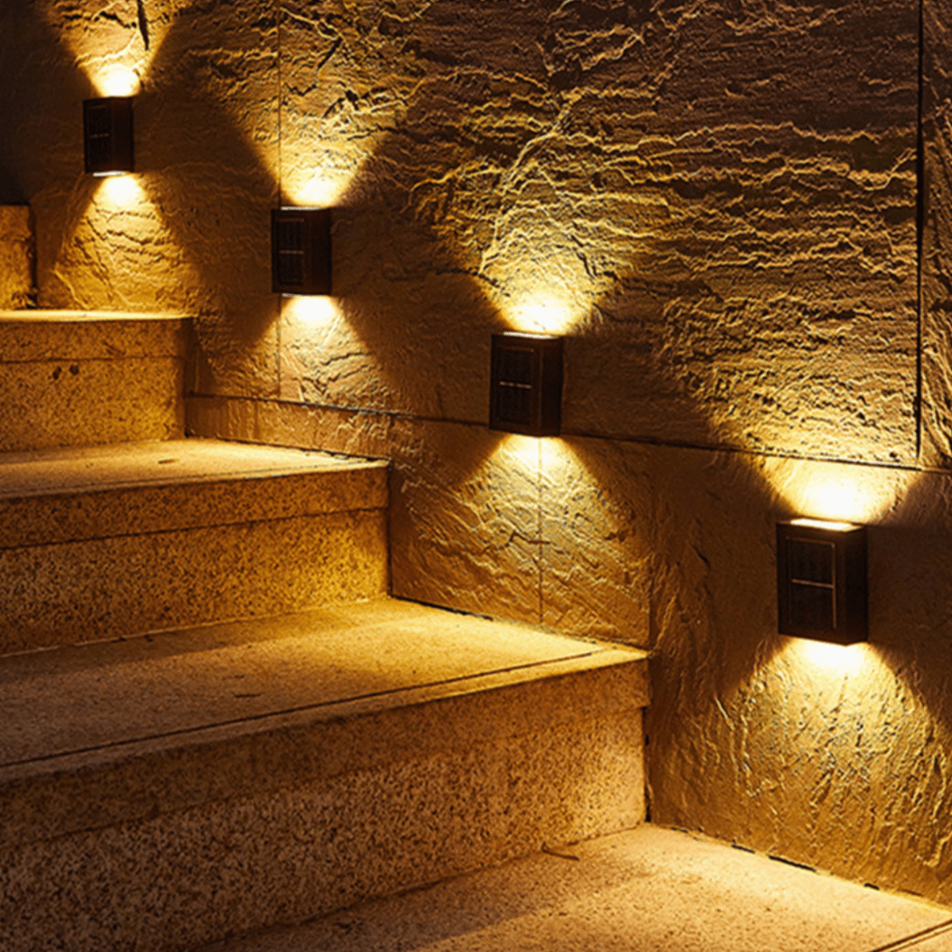 Trådlösa LED solcellsvägglampor Deluxe