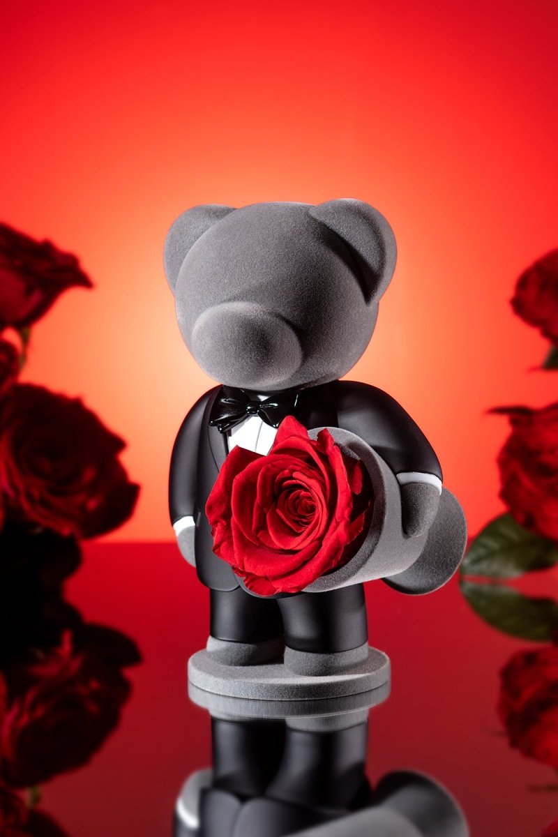 Gentleman's Promise Teddy Bear with Rose-1