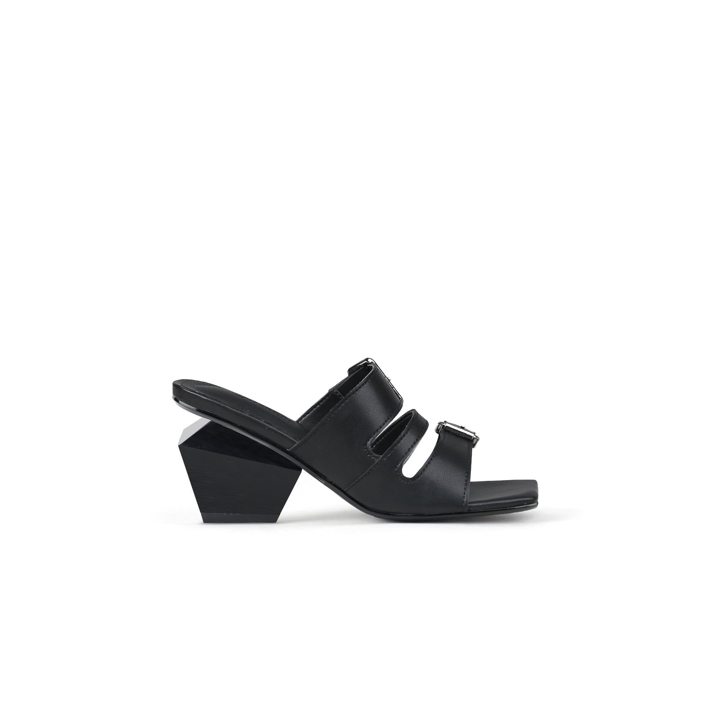 Triple Strap Heeled Mules-2