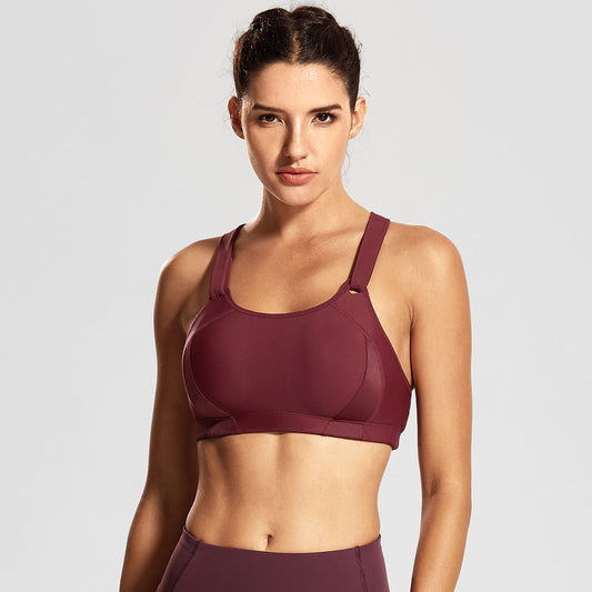 Ultra Max High Performance Padded Wireless Wine Sports Bra-0