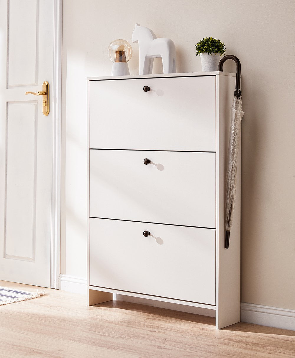 Ultra-Slim Entryway Flip Shoe Cabinet-4