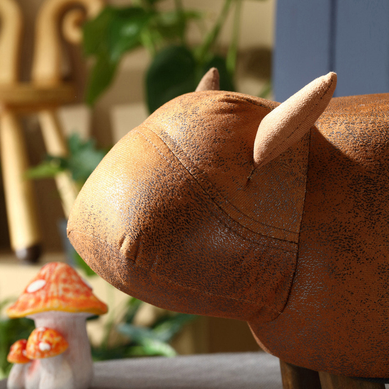 Undefeatable Bull Kids Brown Stool-1