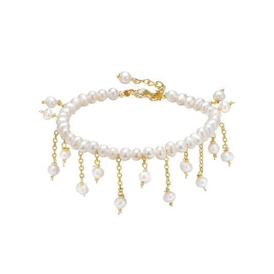 Vanity Pearl Gold Bracelet-0
