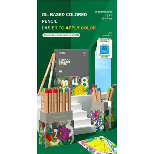 Vibrant Colored Pencil 48 Colors-1