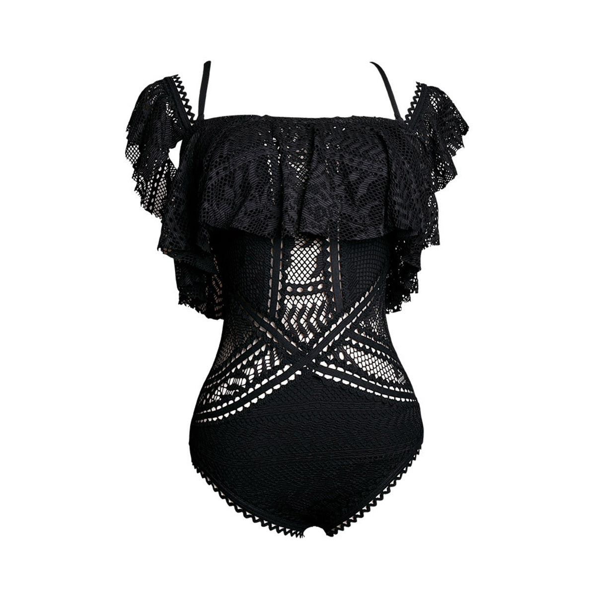 Vintage Lace Bardot Swimsuit-3