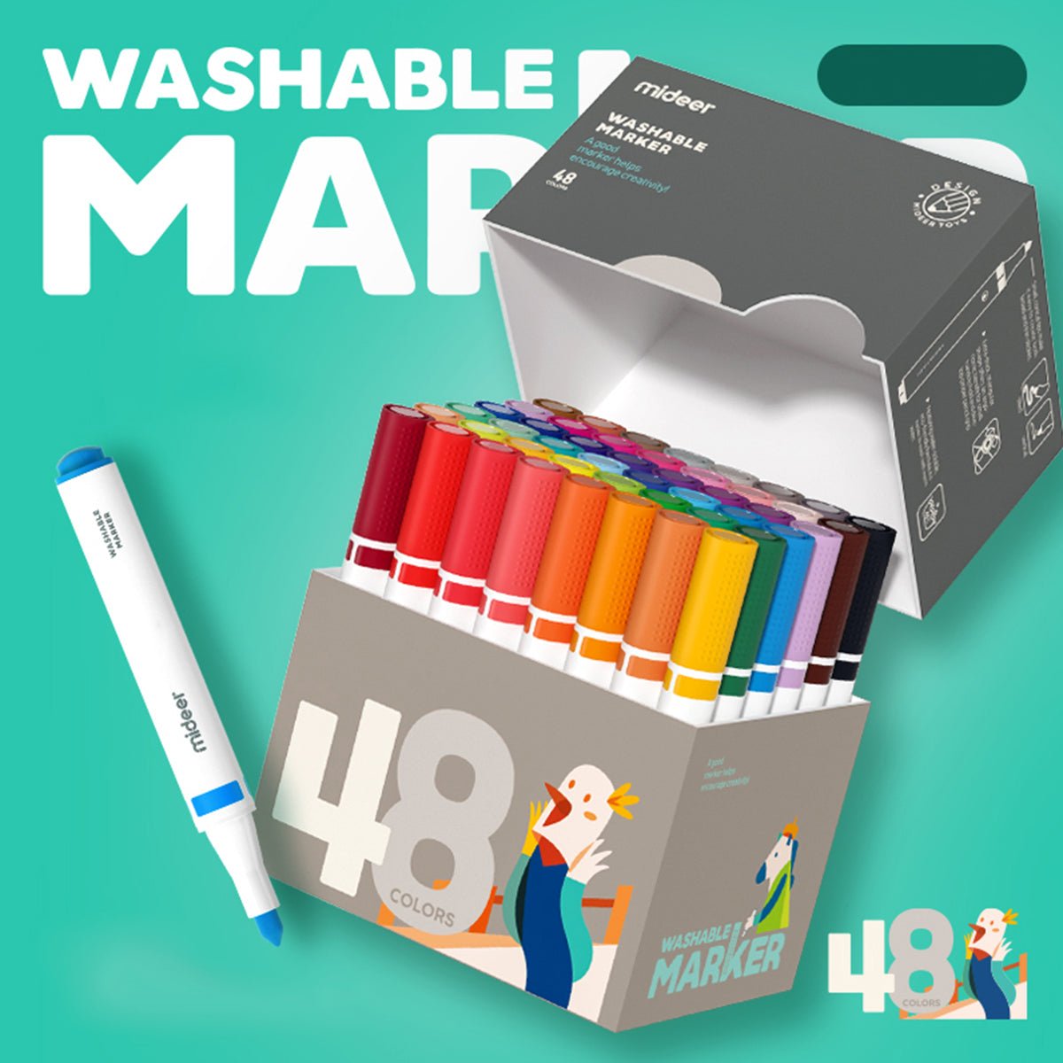 Washable Marker 48 Colors-1