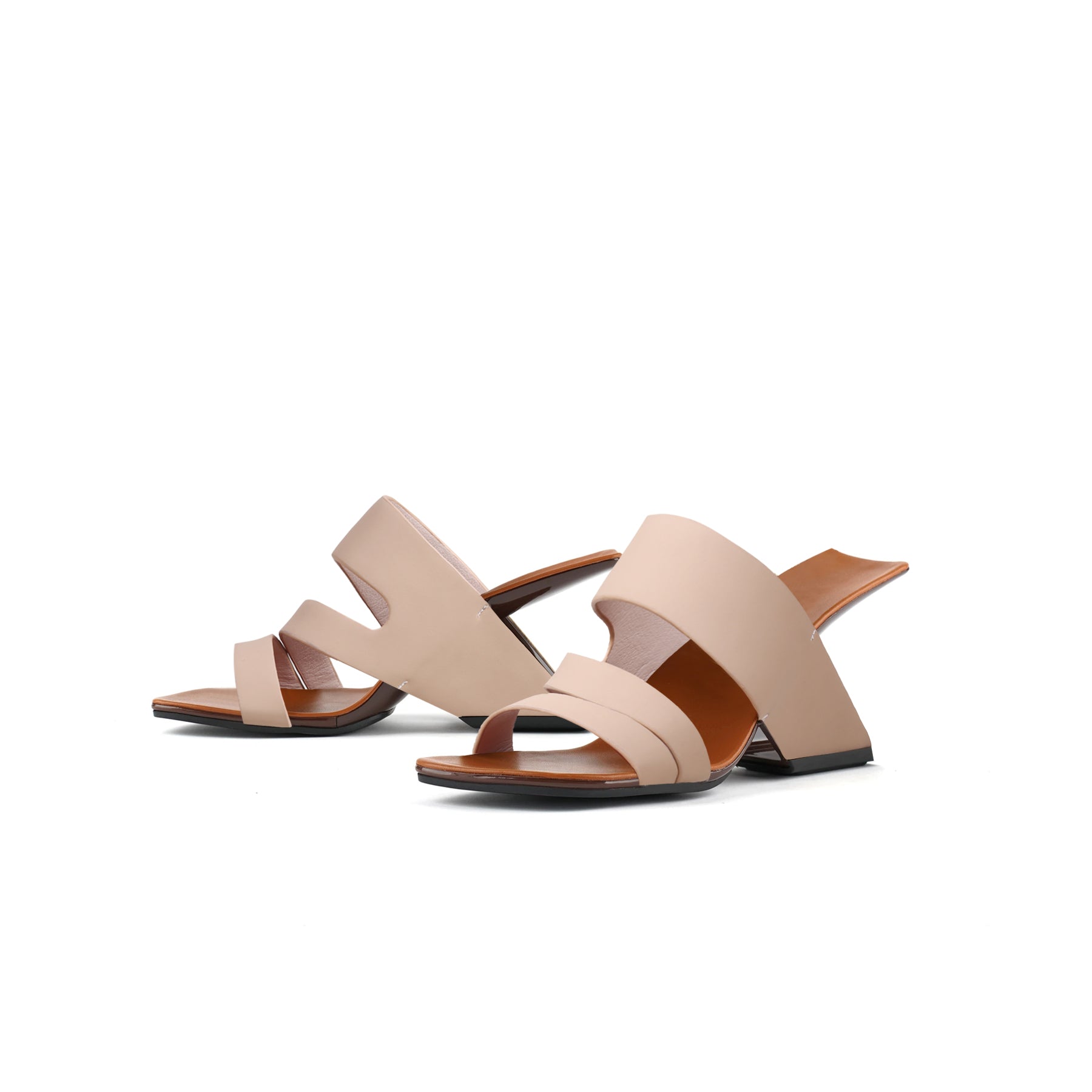 Wave Strap Heel-Less Mules-4