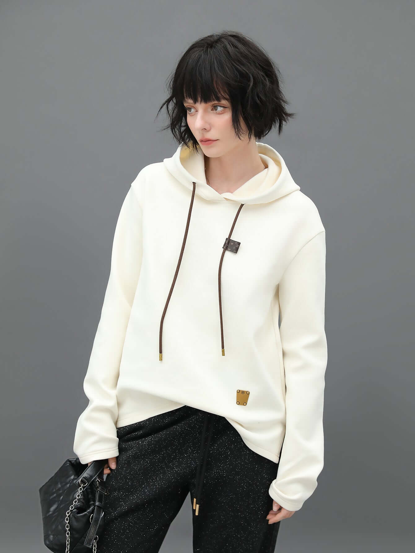 White Thermal Hooded Sweater-1